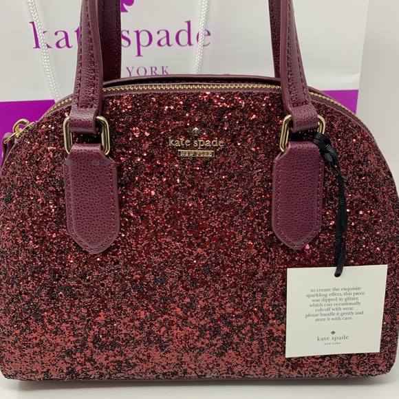 kate spade Handbags - ➕ Kate spade mini Reiley laurel way glitter plum